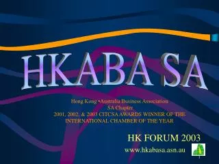 HK FORUM 2003 hkabasa.asn.au