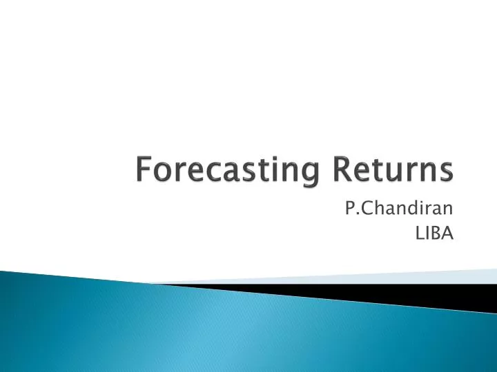 forecasting returns