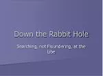 Down the Rabbit Hole - slide 1