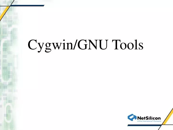 cygwin gnu tools