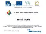 Etické teorie - slide 1