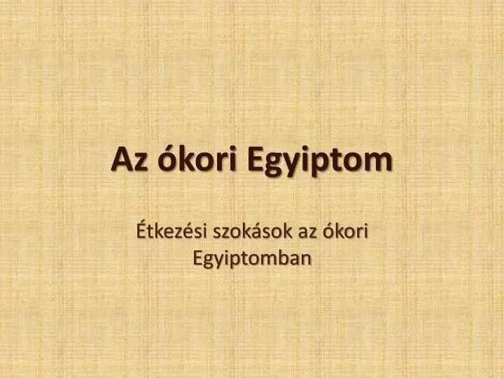 az kori egyiptom