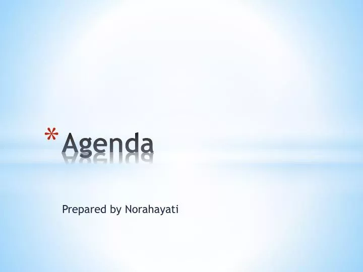 agenda