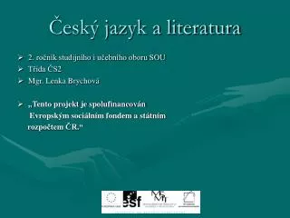 esk jazyk a literatura