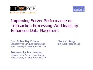 Improving Server Performance on Transaction Processing Workloads by Enhanced Data Placement