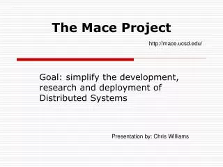 The Mace Project
