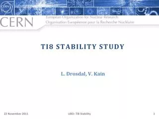 TI8 STABILITY STUDY