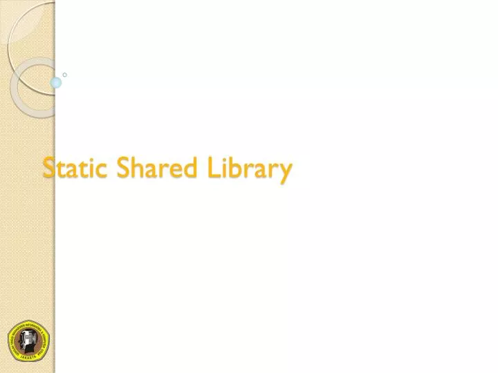 static shared library