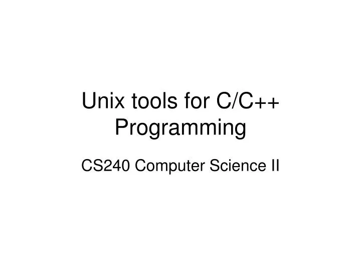 unix tools for c c programming