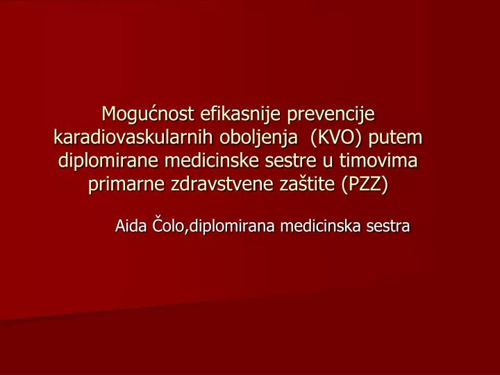 aida olo diplomirana medicinska sestra