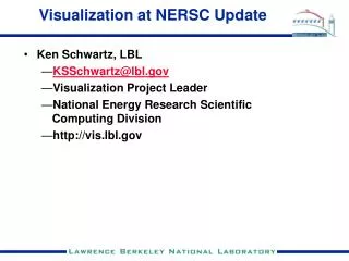 Visualization at NERSC Update