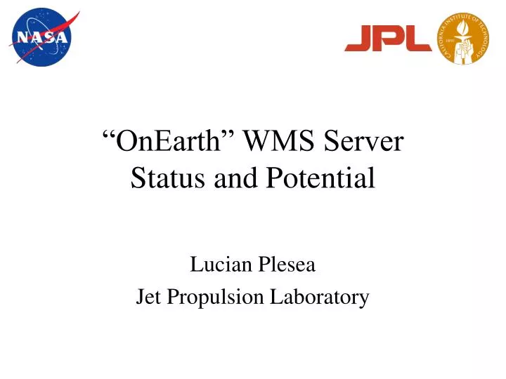 onearth wms server status and potential