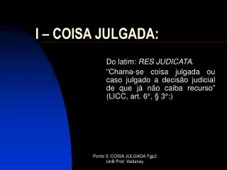 i coisa julgada