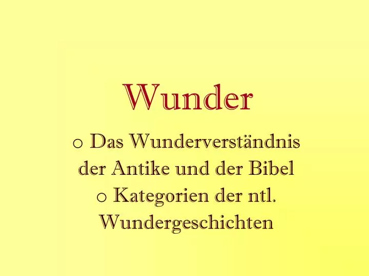 wunder