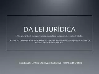 da lei jur dica