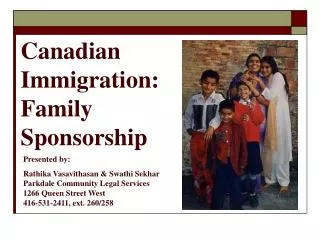 Canadian Immigration: Family Sponsorship