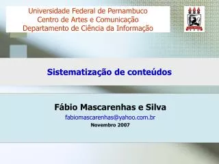 sistematiza o de conte dos