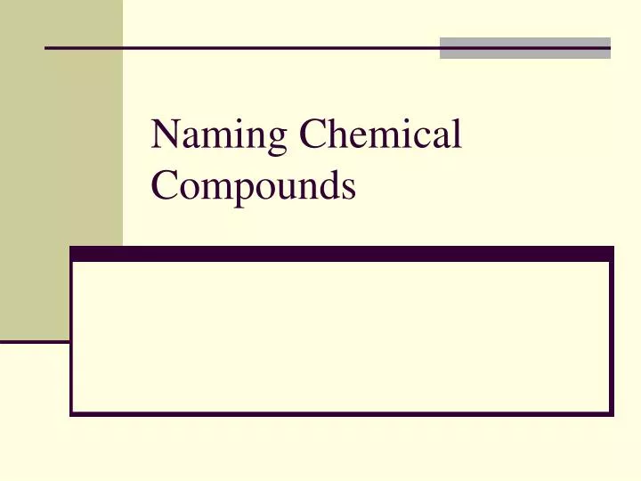 naming chemical compounds