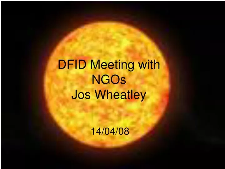 dfid meeting with ngos jos wheatley