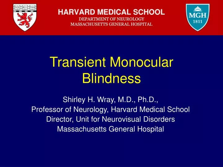transient monocular blindness