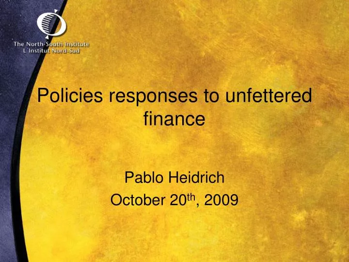 policies responses to unfettered finance