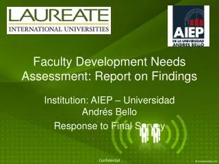 faculty development needs assessment report on findings