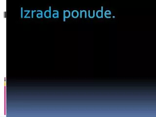 izrada ponude