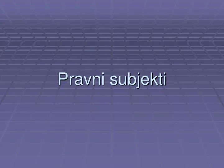 pravni subjekti