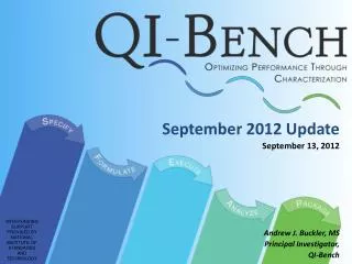 September 2012 Update September 13, 2012 Andrew J. Buckler, MS Principal Investigator, QI-Bench