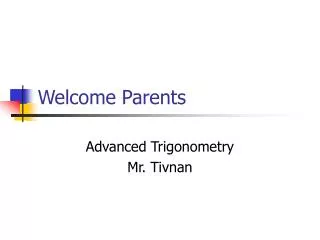 welcome parents