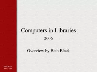 Computers in Libraries