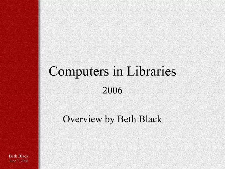computers in libraries