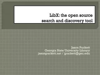 LibX : the open source search and discovery tool