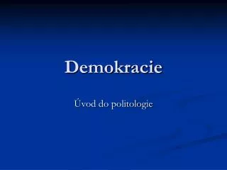 demokracie