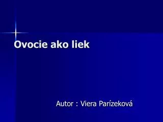 ovocie ako liek