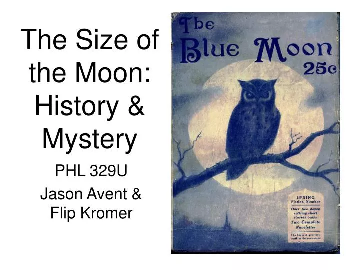the size of the moon history mystery