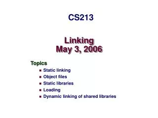 Linking May 3, 2006