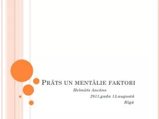 pr ts un ment lie faktori