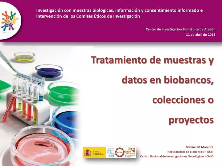 tratamiento de muestras y datos en biobancos colecciones o proyectos