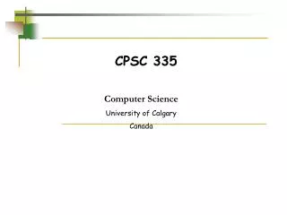 CPSC 335