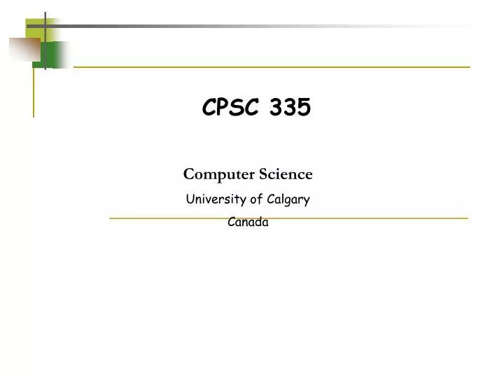 cpsc 335