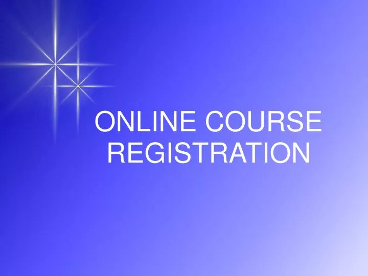 online course registration