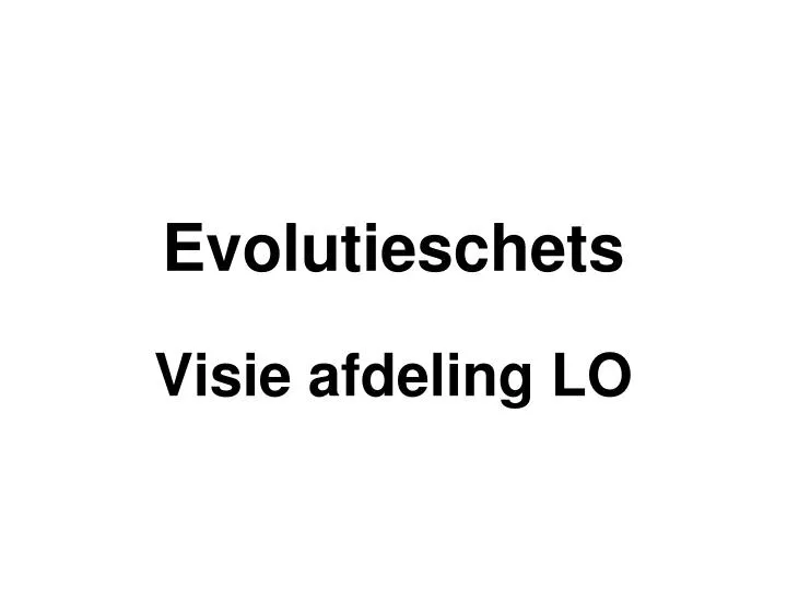 evolutieschets