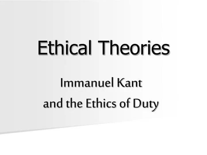 ethical theories