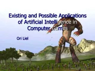 Existing and Possible Applications of Artificial Intelli gence in Computer Ga m es