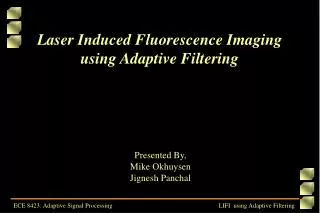 Laser Induced Fluorescence Imaging using Adaptive Filtering
