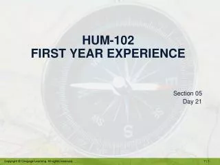 HUM-102 First Year Experience