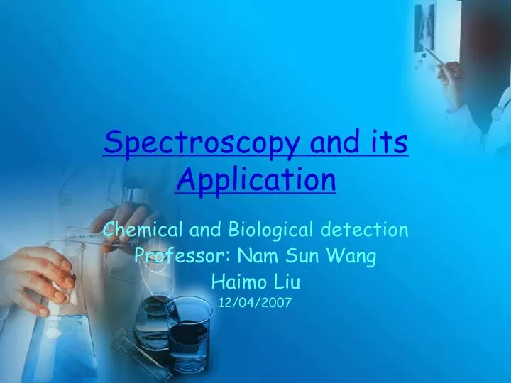spectroscopy and its application