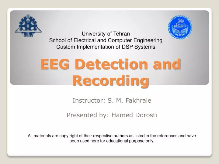 eeg detection and recording