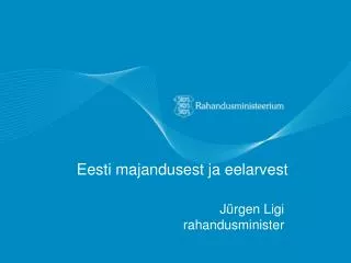 eesti majandusest ja eelarvest